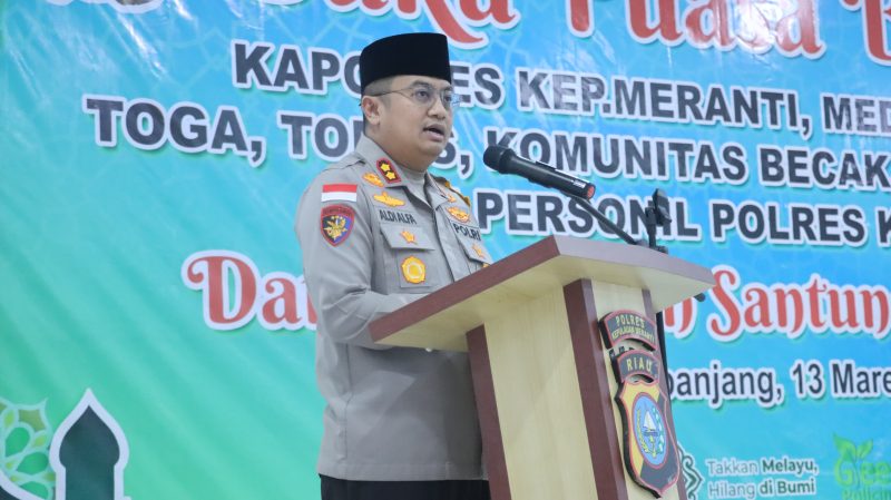 Kapolres Kepulauan Meranti Aldi Alfa Faroqi menggelar kegiatan buka puasa bersama